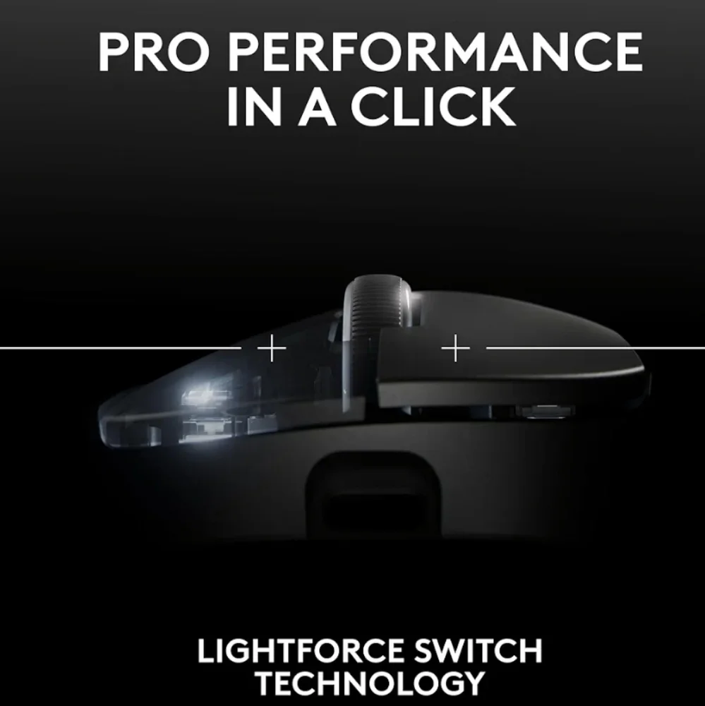 Logitech G PRO X DEX Superlight Wireless Gaming Mouse - Black